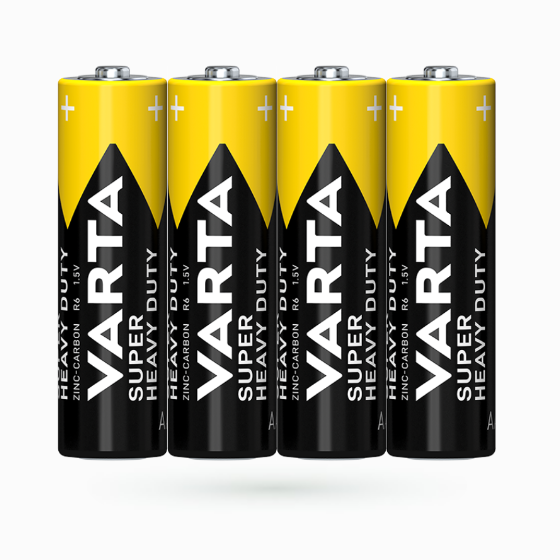 Батарейка сольова AA/R6 (пл-4шт) VARTA Super Heavy Duty