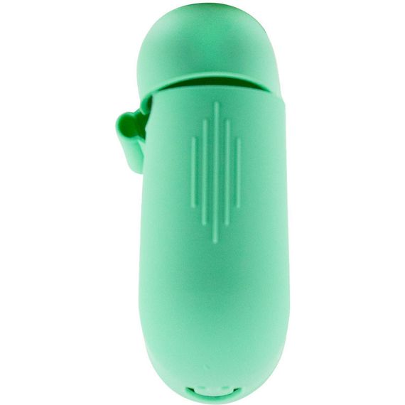 Силиконовый футляр New с карабином для наушников Airpods 1/2 Зеленый / Spearmint | Зображення 3