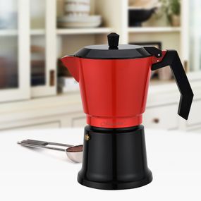 Кофеварка гейзерная Maestro МR-1657-9 450 мл 9 чашек красная