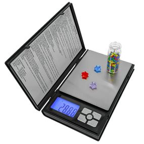 Ювелірні електронні ваги з екраном, 0,01-500 гр, Notebook Series / Кишенькові ваги у вигляді книжки