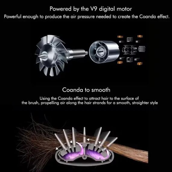 Стайлер 5в1 HAIR BRUSH Styler + Коробка з функціями об'єму, випрямлення, накручування темно-синій | Зображення 2