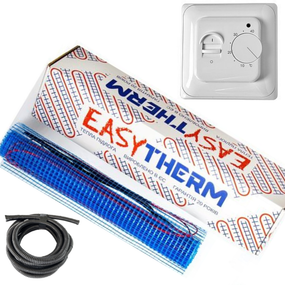 Комплект нагрівальний мат для теплої підлоги Easytherm 200 Вт/м2 + механічний терморегулятор 3,5 м2 (700 Вт)