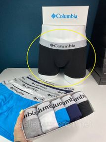 Трусы мужские Columbia, Хлопковые трусы Коламбія Премиум качества, трусы боксеры Columbia Черный, M