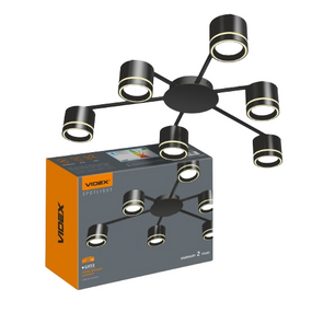 LED Світильник під лампу 6*GX53 накладний чорний VL-SPF21B-BP Videx