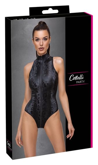 Спокусливе боді Cottelli Collection Body Snake black 2643111 - M sexstyle