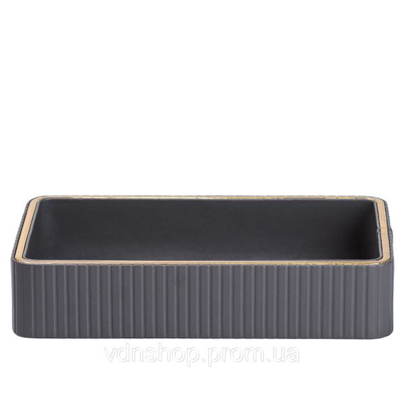 Серветниця на стіл з еко-шкіри 25 х 15.5 х 5 см Сірий HP9900G