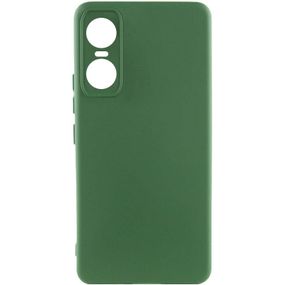 Чехол Silicone Cover Lakshmi Full Camera (A) для Tecno Pop 6 Pro Full camera, Бордовий/Marsala Full camera, Зелений/Dark green