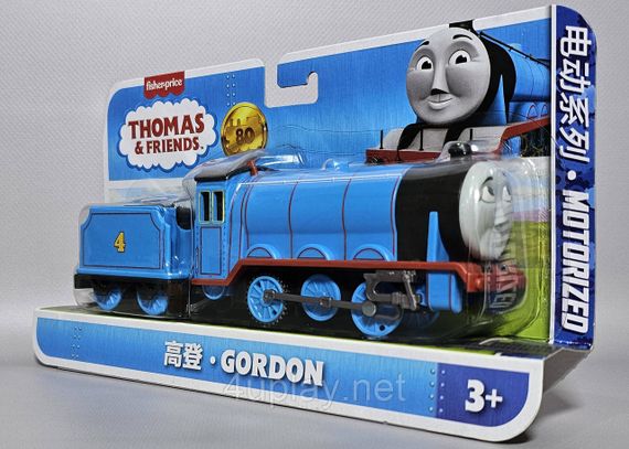 Классический моторизованный поезд Гордон из юбилейной серии к 80-летию Thomas & Friends Оригинал Fisher-Price | Зображення 7