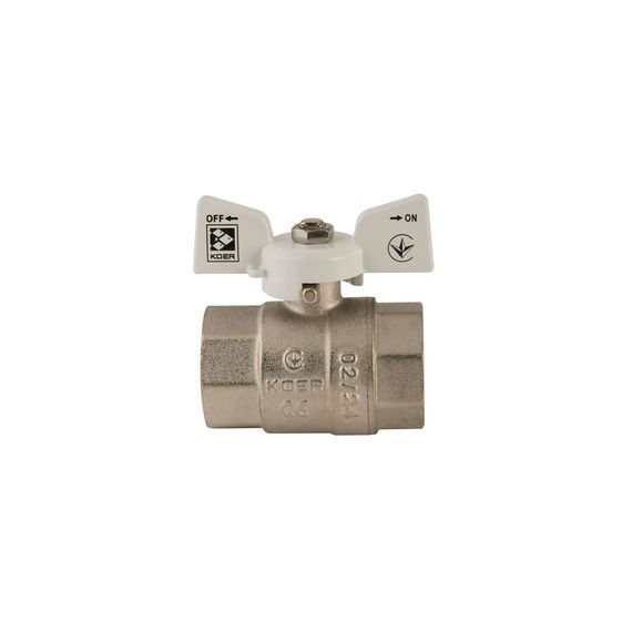 Кран шаровой Koer 1" ГГМ (KR.217.W) белый (KR0180) | Зображення 1