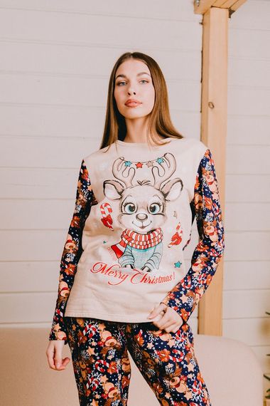 Піжама жіноча "Family look" Носи своє 46 Персиковий (p-12944-180418) | Зображення 5