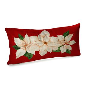 Подушка для дивану оксамитова Білий різдв'яник 50x24 см (52BP_23NG007)