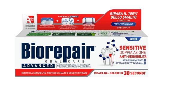 Зубна паста Biorepair "Позбавлення чутливості, подвійна дія", 75 ml | Зображення 1