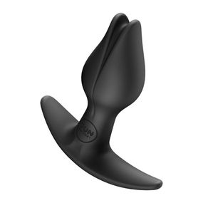 Анальная пробка Fun Factory BOOTIE FEM, розовая, в виде бутона, диаметр 2,9 см, тонкий ограничитель, Черный