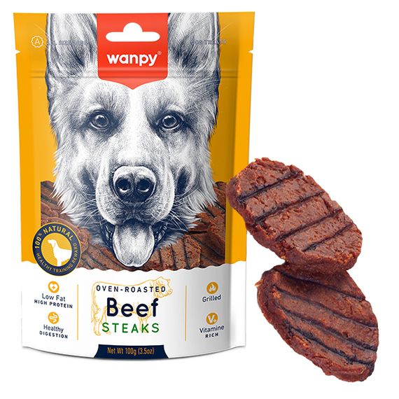 Лакомство для собак Wanpy Grilled Beef Steak с говядиной 100 гр