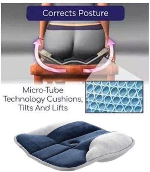 Ортопедична подушка для сидіння WOW Pure Posture Memory Foam Сидіння ортопедичне на стілець / автокрісло для розвантаження хребта | Зображення 2