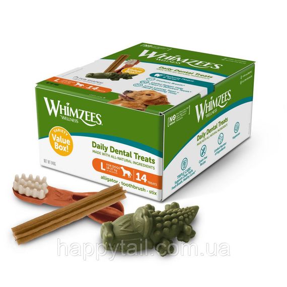 Ласощі Whimzees Variety Value Box д/собак Набір Variety Value L 14 шт | Зображення 1