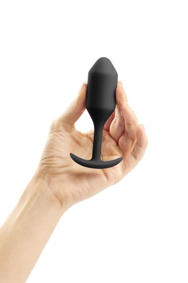 Анальна пробка із зміщеним центром ваги B-Vibe Snug Plug 2, силіконова, чорна sexstyle | Зображення 10