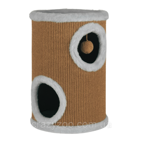 Когтеточка для котов PolyPet домик-башня серая 35x50 см КРД/01050-04