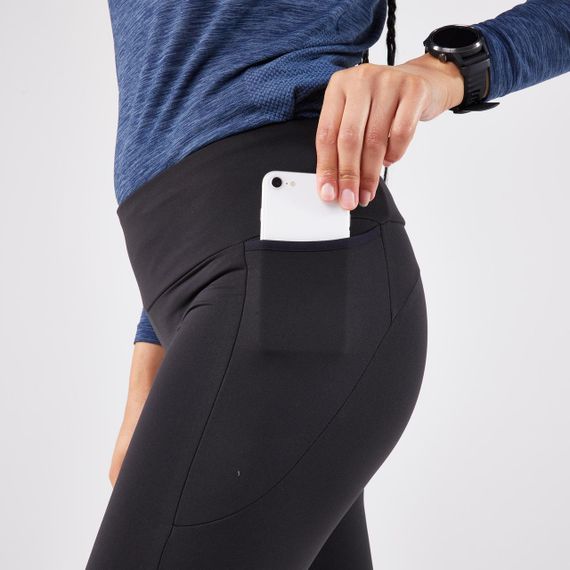 Легінси жіночі 500 утеплені для бігу чорні - L UA46L31 | Зображення 3