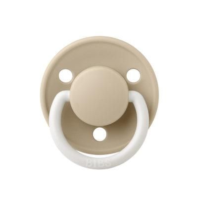 Соска пустушка BIBS De Lux Silicone (кругла) 0-36 міс - Vanilla нічна | Зображення 1
