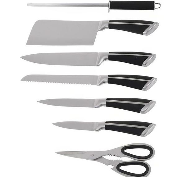 Набор Кухонных ножей с ножницами и подставкой UNIQUE UN-1838 | Зображення 1