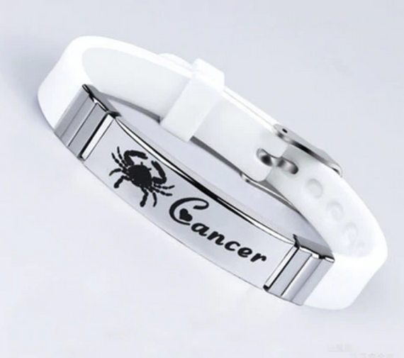 Силиконовый браслет Primo Zodiac - Cancer (Рак) - White
