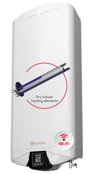 Водонагрівач Eldom GALANT 100 л, 3,3 кВт, "мокрий" ТЕН, вертикальний, прямокутний, білий (DU100W-W) | Зображення 4
