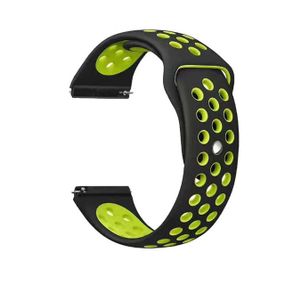 Спортивний ремінець Primolux Perfor Sport з перфорацією для годинника Huawei Watch GT2/GT Active 46mm - Black&Green