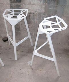 Стілець барний Chair one Bar білий алюміній, стиль модерн, дизайн Konstantin Grcic
