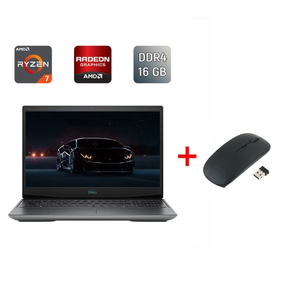 Ігровий ноутбук Dell G5 5505 / 15.6" (1920x1080) IPS / AMD Ryzen 7 4800H (8 (16) ядер по 2.9 - 4.2 GHz) / 16 GB DDR4 / 512 GB SSD / AMD Radeon RX 5600M, 6 GB GDDR6, 192-bit / USB Type-C / Windows 10 б/в + Подарунок Миша / USB | Зображення 6