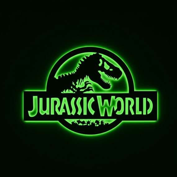 Панно декоративне картина на стіну Парк Юрського періоду LED підсвітка 500х329 acr-p000263 | Зображення 1