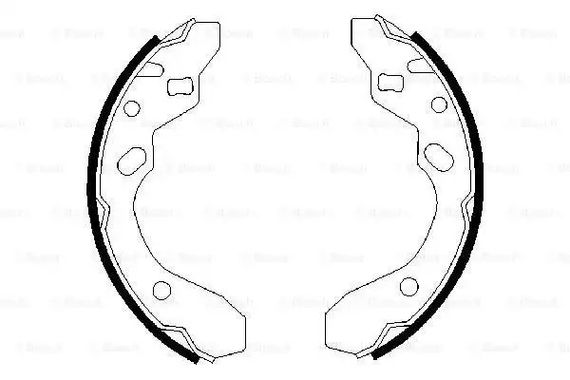 Колодки гальмівні барабанні (комплект 4 шт.), BOSCH (0986487417)