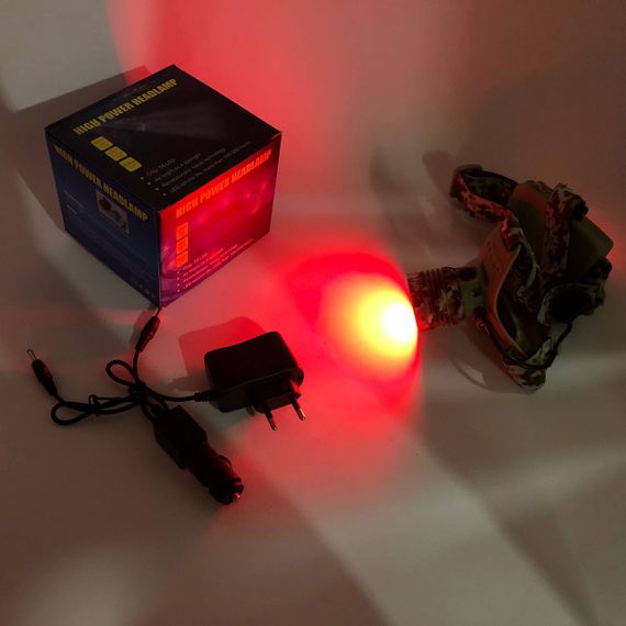 Ліхтар налобний CH-108-T6+COB(white+red), надпотужний ліхтар налобний, світлодіодний ліхтар на лоб | Зображення 6