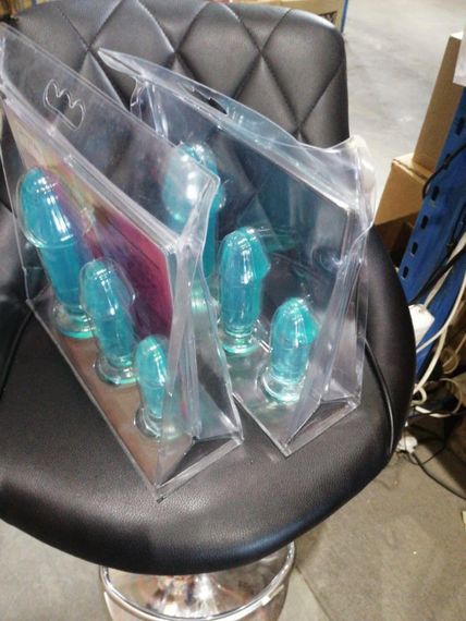 Набор анальных пробок Doc Johnson Crystal Jellies - Anal Starter Kit Teal (мятый и без вставки!!!) Sex Aura | Зображення 1