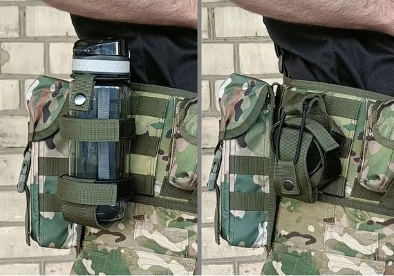 Підсумок під пляшку олива (MOLLE, підсумок на розгрузку, жилет, РПС) | Зображення 2