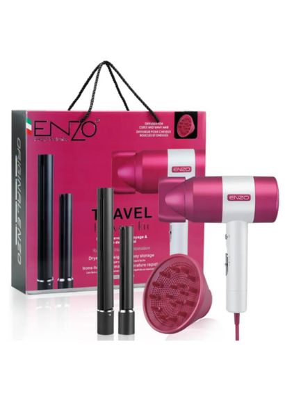 Фен для сушки волос + плойки ENZO EN-139, керамічне покриття, 1200 Вт, 2-в-1, регульована температура, 500 г (43073-EN-139_1793) | Зображення 9