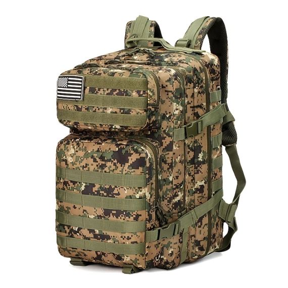 Тактичний армійський рюкзак 1000D об'ємом 50.01 л, MOLLE-сітка світло-сірий. | Зображення 6