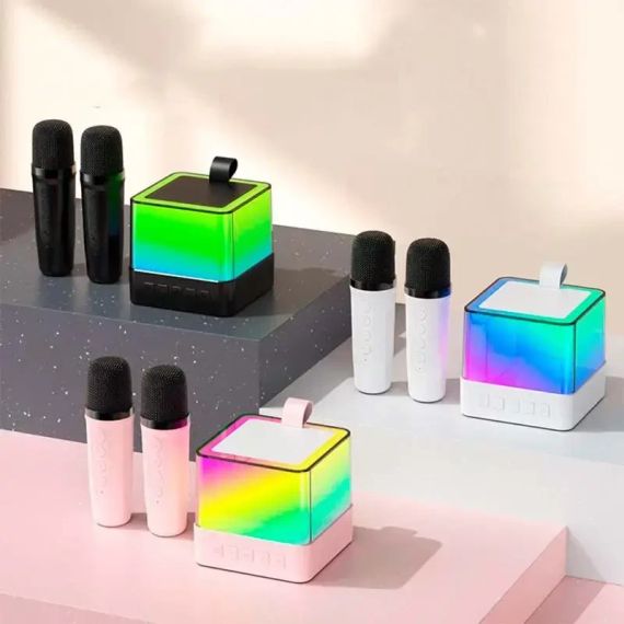 Портативна Bluetooth колонка-караоке із двома мікрофонами Wi-Fi | Зображення 4