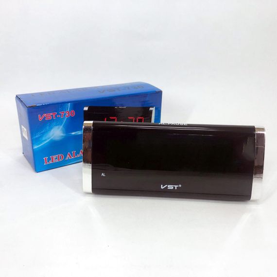 Электронные Часы VST-730-4 green, цифровые настольные сетевые часы, led alarm clock с будильником | Зображення 7