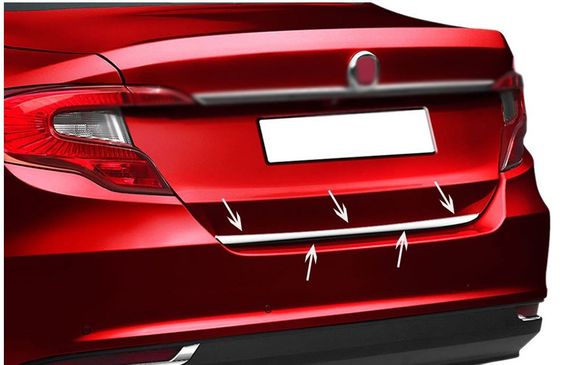 Кромка багажника (нерж) Sedan, Carmos - Турецька сталь для Fiat Tipo 2016-2024 рр
