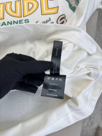Футболка Rhude Logo Sardines чоловіча біла бавовна f724 | Зображення 4