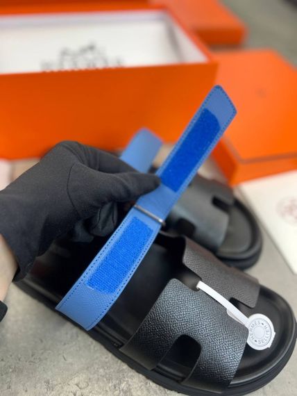 Сланці Hermes Chypre black/blue чоловічі ob416 | Зображення 4