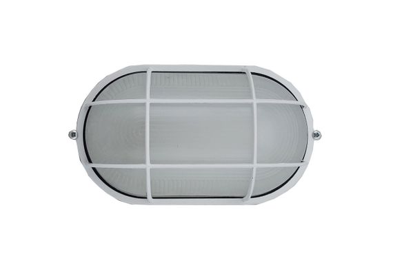 Светильник НПП1202 100W E27 IP65 овал белый с решеткой Ny95000577 | Зображення 2