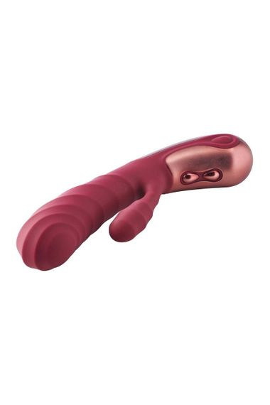 Подвійний вібратор рельєфний Dream Toys Dinky Duo Vibrator Jimmy K, бордовий Sex Aura | Зображення 2
