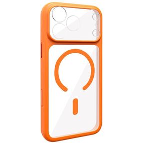 Чехол TPU+PC GETMAN Moon Clear with MagSafe для Apple iPhone 17 Pro Max (6.9") Orange