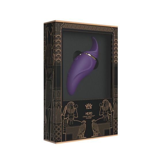 Вібратор 2в1 з язичком Zalo — Hero Twilight Purple, кристал Swarovski | Зображення 8