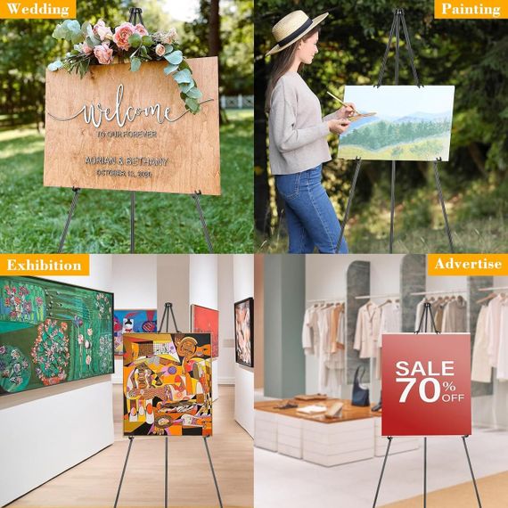 Подставка для мольберта 160см, складной телескопический напольный треножник для полотна, штатив для художника | Зображення 6