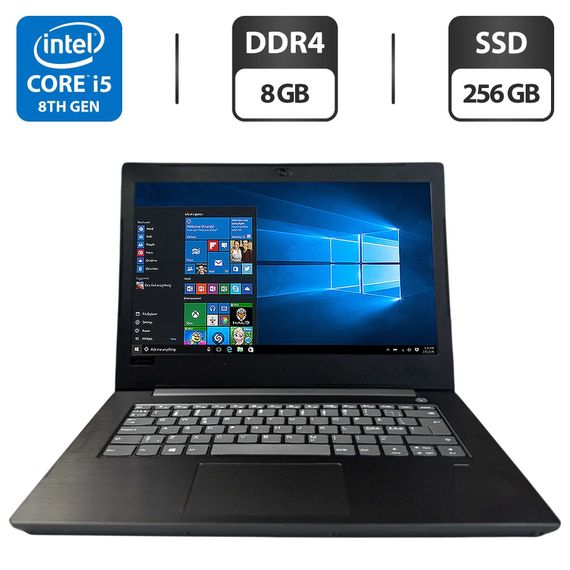 Ноутбук Lenovo V330-14IKB 81B0 / 14" (1920x1080) IPS / Intel Core i5-8250U (4 (8) ядра по 1.6 - 3.4 GHz) / 8 GB DDR4 / 256 GB SSD / Intel UHD Graphics 620 / WebCam б/у