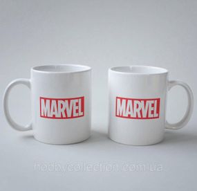 Кружка з принтом "Marvel" 330 мл Біла
