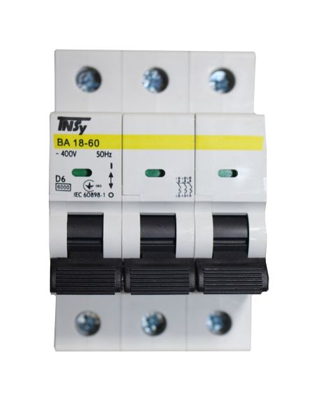 Автоматический выключатель ВА18-60 3Р 6А 6кА х-ка D Ny95504803 | Зображення 1